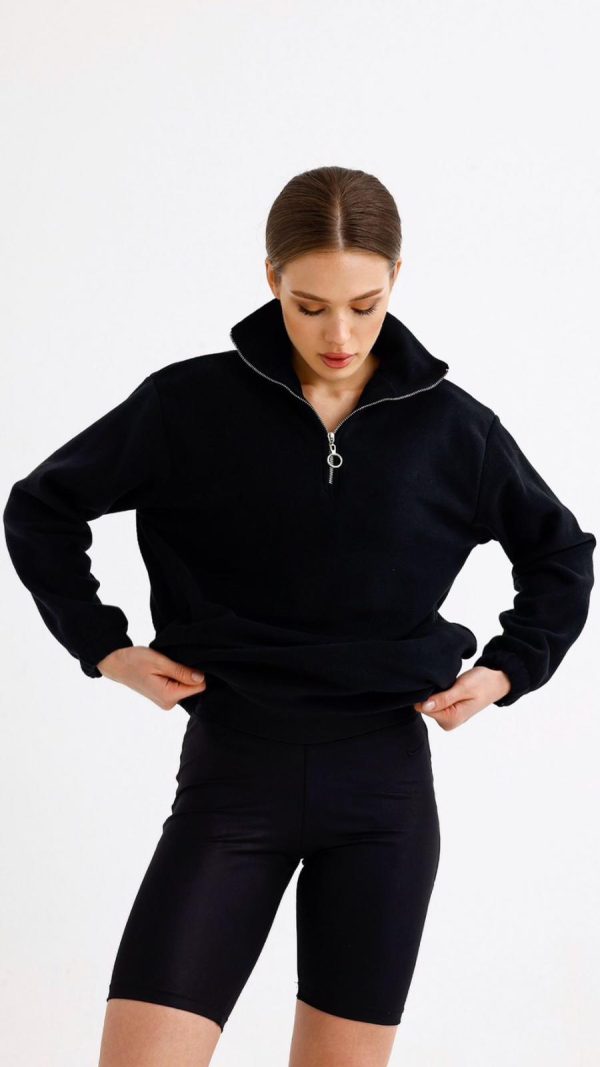 Yarım Balıkçı Yaka Polar Sweatshirt